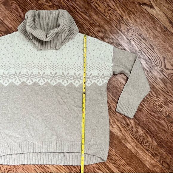 Pure Collection 100% Cashmere Turtleneck Sweater - Fair Isle (Sz 14/16) - Picture 3 of 12